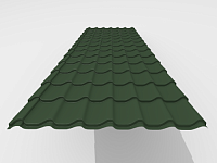 Металлочерепица Interprofil 0,45 Полиэстер Стандарт RAL 6005 (зеленый)