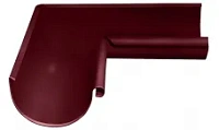 Угол желоба внутренний Optima 90 гр 125/90 мм RAL 3005 красное вино
