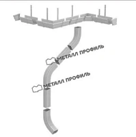 Металлический водосток МП Бюджет 120/86 Оцинкованный