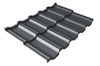 Металлочерепица Grand Line Kvinta Uno 0,5 мм Rooftop Matte RAL 7024 (т-серый)