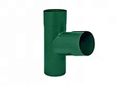 Тройник AQUASYSTEM покрытие PURAL, зеленый RAL 6005 D 125/90 мм