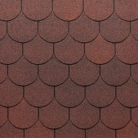 Гибкая черепица однослойная Docke Standart Кольчуга Красный