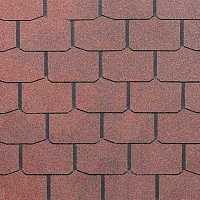Гибкая черепица однослойная Docke Standart Крона Красный
