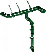 Пластиковый водосток Docke Standart 120/85 Зеленый RAL 6005