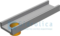 BGF Мелкосидящий лоток DN200 100 с вертикальным водосливом без уклона