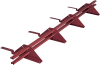 Снегозадержатель трубчатый ROOFSYSTEMS серия PRESTIGE ZN 45*25 (овал) 3 метра для композитной черепицы RAL 3011