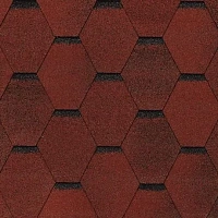 Гибкая черепица однослойная Tegola Top Shingle СМАЛЬТО Красный
