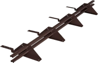 Снегозадержатель трубчатый ROOFSYSTEMS серия PRESTIGE ZN 45*25 (овал) 3 метра для композитной черепицы RAL 8019