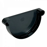 Nicoll (LG25) Заглушка желоба прав. (клеевая) 125 мм, Черный