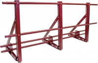 Ограждение кровли со снегозадержателем ТЕКТА для фальцевой кровли H-600 d-25 (круг) RAL 3011