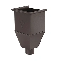 Воронка водосборная удлинённая AQUASYSTEM покрытие PURAL MATT, темно-коричневый RR 32 D 150/100 мм