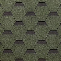 Гибкая черепица однослойная Docke Standart Сота Зелёный