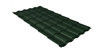 Металлочерепица Grand Line Kredo 0,5 мм Velur 20 RAL 6020 (зеленый)