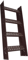 Лестница-крыльцо ROOFSYSTEMS PRESTIGE ZN 485 длина 1,2 м для фальцевой кровли RAL 8019