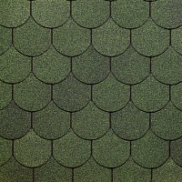 Гибкая черепица однослойная Docke Eurasia Капля Зелёный