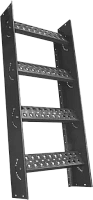 Лестница-крыльцо ROOFSYSTEMS PRESTIGE ZN 485 длина 1,2 м универсальная RAL 7024