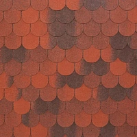 Гибкая черепица однослойная Tegola Nobil Tile ВЕРОНА Красный с отливом