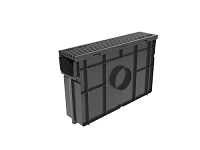 8098 Комплект Gidrolica Light: пескоуловитель для пластиковых лотков ПУ 10.11,5.32 - пластиковый с решеткой РВ- 10.11.50 пластиковой, ячеистой кл. A15