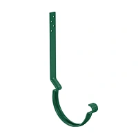 Крюк крепления желоба длинный с комплектом крепления AQUASYSTEM покрытие PURAL, зеленый RAL 6005 D 125/90 мм