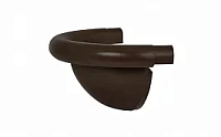 Заглушка желоба полукруглая AQUASYSTEM покрытие PURAL MATT, темно-коричневый RR 32 D 125/90 мм