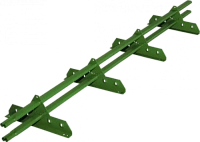 Снегозадержатель трубчатый ROOFSYSTEMS серия ELITE 40*20 (овал) NEXT 3 метра для фальцевой кровли RAL 6020