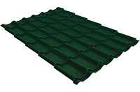 Металлочерепица Grand Line Модерн 0,45 мм Drap RAL 6005 (зеленый)