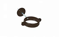 Хомут с комплектом крепления трубы AQUASYSTEM покрытие PURAL MATT, темно-коричневый RR 32 D 150/100 мм