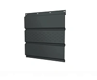 Софит металлический с центральной перфорацией Grand Line Полиэстер 100 г/м2 RAL 7024