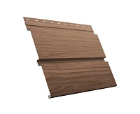 Софит металлический с перфорацией Квадро брус Grand Line Print Elite (Южная Корея) 0,45 мм Honey Wood