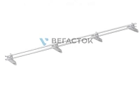 Снегозадержатель трубчатый Vegastok VEGALite 20x40 (овал) 3 м универсальный RAL 7004