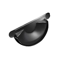 Заглушка желоба универсальная Grand Line 125/90 мм RAL 9005 - черный темный