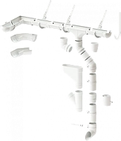 Пластиковый водосток Docke LUX 140/100 Пломбир RAL 9003