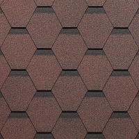 Гибкая черепица однослойная Docke Standart Сота Красный