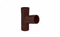 Тройник AQUASYSTEM покрытие PURAL MATT, коричневый RAL 8017 D 150/100 мм