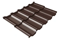 Металлочерепица Grand Line Kvinta Uno 0,5 мм Rooftop Matte RAL 8017 (коричневый)