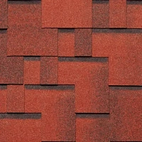Гибкая черепица однослойная Tegola Nordland АЛЬПИН Красный с отливом