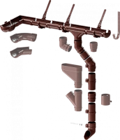 Пластиковый водосток Docke LUX 140/100 Шоколад RAL 8019