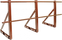 Ограждение кровли ТЕКТА для фальцевой кровли H-600 d-25 (круг) RAL 8004