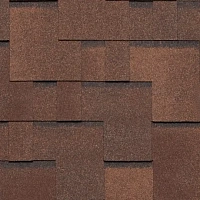 Гибкая черепица однослойная Tegola Nordland АЛЬПИН Коричневый с отливом