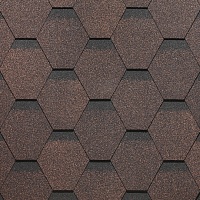 Гибкая черепица однослойная Docke Standart Сота Коричневый