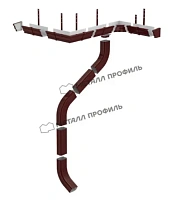 Металлический водосток МП Бюджет 120/86 Полиэстер RAL 8017 (Коричневый шоколад)