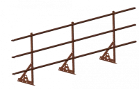 Ограждение кровли ROOFSYSTEMS PRESTIGE для фальцевой кровли H-900 (овал) ГОСТ Р 53254-2009 RAL 8004