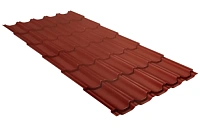 Металлочерепица Grand Line Kvinta plus 0,5 мм GreenCoat Pural BT RR 750 (кирпичный)