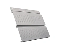 Софит металлический с перфорацией Квадро брус Grand Line Print Elite (Южная Корея) 0,45 мм White Wood