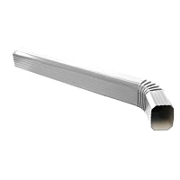 Труба прямоугольная L=1 м с коленом Vortex 127/102 мм RAL 9003 - белый