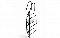 Фасадная лестница Borge верхняя секция 2,7 м RAL 6005