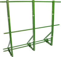 Ограждение кровли со снегозадержателем ТЕКТА для фальцевой кровли H-1200 d-25 (круг) EURO RAL 6002