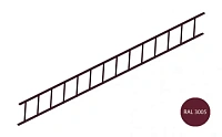 Модульная лестница ORIMA 2,7 м винно-красный