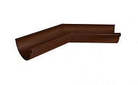 Угол желоба внутренний AQUASYSTEM покрытие PURAL, коричневый RAL 8017 135 град. D 125/90 мм