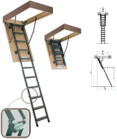 Складная металлическая чердачная лестница Fakro LMS 60x140x305
